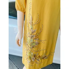 Đâm vàng tay xẻ đính kết siêu đẹp Giá 290k Hàng có sẵn giao ngay XL Có co giãn