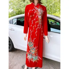Mẫu Áo Dài Mẹ, Sui đẹp…áo dài nhung, áo dài chiffon và đầm dạ hội Đính Kết Thủ Công Tỉ Mỉ ( có đủ size )