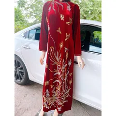 Mẫu Áo Dài Mẹ, Sui đẹp…áo dài nhung, áo dài chiffon và đầm dạ hội Đính Kết Thủ Công Tỉ Mỉ ( có đủ size )