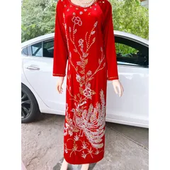 Mẫu Áo Dài Mẹ, Sui đẹp…áo dài nhung, áo dài chiffon và đầm dạ hội Đính Kết Thủ Công Tỉ Mỉ ( có đủ size )