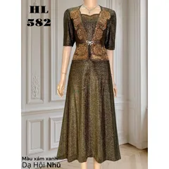 Giá 390k **CHẤT LIỆU : THUN NHŨ CO GIÃN - CƯỜM ÉP CAO CẤP Đầm tiệc đẹp như hình Hàng có sẵn giao ngay