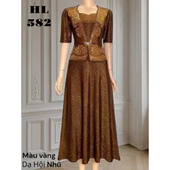 Giá 390k **CHẤT LIỆU : THUN NHŨ CO GIÃN - CƯỜM ÉP CAO CẤP Đầm tiệc đẹp như hình Hàng có sẵn giao ngay