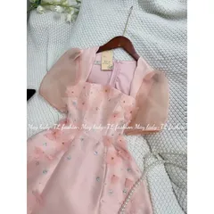 Váy thiết kế tafta đính kết hồ điệp, váy dự,  hàng thiết kế cao tơ cao cấp, lót áy) Hàng có s