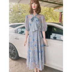 Đầm hoa thiết kế 2 lớp Hàng có sẵn giao ngay Size dưới 65kg mặc đẹp Phía sau dây kéo Form to Màu hồng và màu xanh