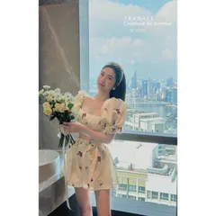 🌸  set đồ xinh . Set áo cổ vuông tay bồng chun lưng mix quần đùi xoè rộng xinh quá ạ. Chất thô hoa mềm đẹp , xinh chuẩn
