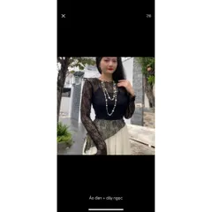 Set Áo Ren Sang Trọng, Vải Ren Mềm Mịn co giãn nhiều, Kèm Áo 2 Dây Co Giãn Tốt Hàng có sẵn giao ngay Màu đen và trắng