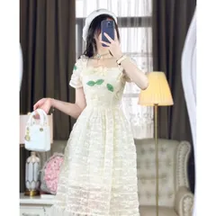 Váy thêu hoa lá 3D đầm dự tiệc cao cấp  Giá 390k Hàng có sẵn giao ngay Hàng đường may đẹp, kỹ, đúng mô tả.