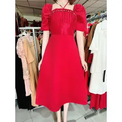 ♥ ĐẦM CỔ YẾM ĐỎ TAY BỒNG Giá 390k Hàng xịn  ♡ HÀNG CÓ SẴN  ______________