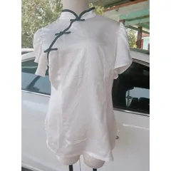 ao Sườn Xám Cổ Điển Giá 170k Hàng có sẵn giao ngay Màu trắng
