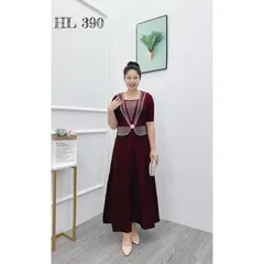 Đầm siêu co giãn dễ chịu, đính kết siêu đẹp Giá 370k Hàng có sẵn giao ngay