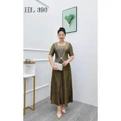 Đầm siêu co giãn dễ chịu, đính kết siêu đẹp Giá 370k Hàng có sẵn giao ngay