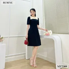 Đầm phối trắng đen như hình Giá 290k Chất liệu : tuyết mưa Hàng có sẵn giao ngay