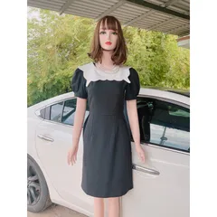 Đầm phối trắng đen như hình Giá 290k Chất liệu : tuyết mưa Hàng có sẵn giao ngay