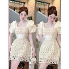 Đầm Nữ Thiết Kế Tơ Ren Đầm Dự Tiệc Đai Eo Tôn Dáng Sang Trọng Kèm {ẢNH THẬT} Giá 390k, người ta đang bán gần 7xx