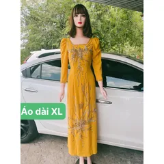 Áo dài đính kết Hàng đính kết siêu đẹp, bling bling, siêu sang Áo dài chifffon 4 tà đính kết Giá 450k/ áo dài