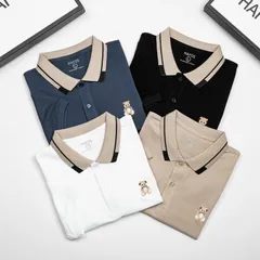 Áo polo nam vải  cotton dày dặn,mềm mịn kháng khuẩn mềm mát, khử mùi hôi, không bai dão