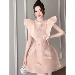 Đầm cao cấp đẹp như hình Màu hồng và kem Giá 360k Hàng có sẵn giao ngay