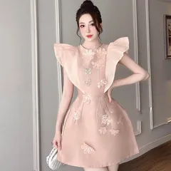 Đầm cao cấp đẹp như hình Màu hồng và kem Giá 360k Hàng có sẵn giao ngay