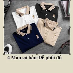 Áo polo nam vải  cotton dày dặn,mềm mịn kháng khuẩn mềm mát, khử mùi hôi, không bai dão