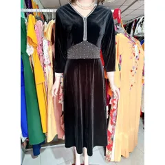 Đầm nhung đính đá sang trọng Hàng có sẵn giao ngay  Màu đen Eo dưới 76cm mặc đẹp Giá 299k