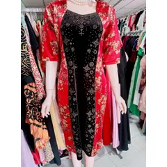 Đầm nhung sườn xám siêu đẹp Giá 290k Chất liệu nhung co giãn dễ mặc