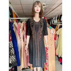Đầm dự tiệc trung niên chất thun nhũ co giãn cực tốt, mịn ,, Đầm trung niên đi tiệc  nhũ mịn ép đá Hàng có sẵn giao ngay