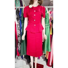 Set công sở thiết kế ôm peplum , đính hoa  Hàng có sẵn giao ngay SML, eo dưới 76cm mặc đẹp Size SML Giá 290k/ cả set