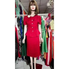 Set công sở thiết kế ôm peplum , đính hoa  Hàng có sẵn giao ngay SML, eo dưới 76cm mặc đẹp Size SML Giá 290k/ cả set