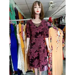 Đầm Trung Niên Thiết Kế Cao Cấp Tặng Mẹ Yêu, Chất Liệu Thun Nhũ Kim Sa Ánh Kim Hàng có sẵn giao ngay Màu hồng Giá 350k