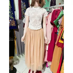 Đầm ren đúp lót kèm 3 lớp lưới Hàng có sẵn giao ngay Size SM, eo dưới 74cm mặc đẹp Giá 350k