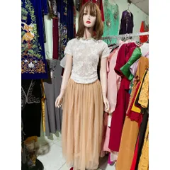 Đầm ren đúp lót kèm 3 lớp lưới Hàng có sẵn giao ngay Size SM, eo dưới 74cm mặc đẹp Giá 350k