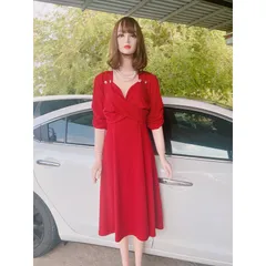đầm xéo tay nhún bigsize 55-90kg 2XL Hàng có sẵn giao ngay Bầu bì bon chen thoải mái Giá 290k Chất liệu len tăm co giãn