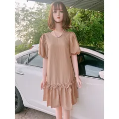 Đầm suông đuôi cá   Bầu bì bon chen thoải mái 🌸 freesize từ 45 đến 70Kg Màu nude Giá 290k Hàng 2 lớp,