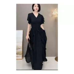 Đầm Voan Tơ cổ V Hàng có sẵn giao ngay LXL Có đủ size tới 75kg mặc đẹp Giá 390k Size SMLXL