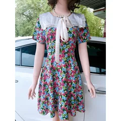 đầm hoa vintage cổ bèo cute Giá 290k Hàng có sẵn giao ngay
