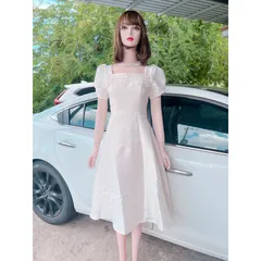 Đầm tapta màu kem đính ngọc ở ngực Giá 320k Hàng có sẵn giao ngay Size SM Hàng cao cấp, đúp lót 2 lớp