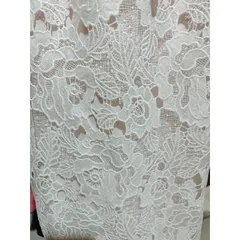 Đầm ren nổi hoa hồng màu trắng siêu đẹp Đủ size SML Đúp lót 2 lớp Hàng có sẵn giao ngay eo 74cm Giá 550k