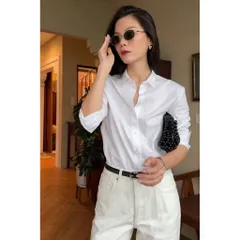 Áo sơ mi trắng basic  Hàng có sẵn giao ngay Đủ size tới 80kg Giá 190k/ cái chuyên hàng thiết kế cao cấp