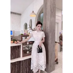 ầm ren cao cấp Hàng đẹp Chất ren như hình Giá 550k Màu trắng và đen
