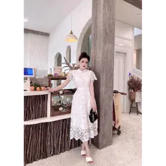 ầm ren cao cấp Hàng đẹp Chất ren như hình Giá 550k Màu trắng và đen