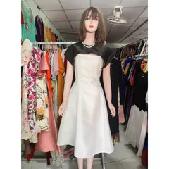 Đầm dự tiệc tiểu thư thiết kế choàng vai che bắp tay sang chảnh  Hàng có sẵn giao ngay L Chất liệu tapta cao cấp