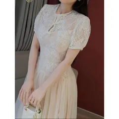 Đầm thiết kế dáng xoè dành cho nữ đi tiệc, đi làm váy nàng thơ dáng dài,đầm ren tiểu thư sang chảnh phối chân váy