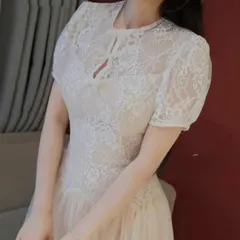Đầm thiết kế dáng xoè dành cho nữ đi tiệc, đi làm váy nàng thơ dáng dài,đầm ren tiểu thư sang chảnh phối chân váy