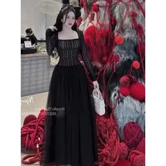 Đầm ren dáng dài Màu đỏ và đen Hàng có sẵn giao ngay Size SML Giá 390k