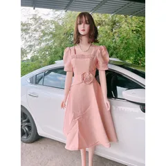Đầm Thiết Kế MAY Chất Liệu Tapta cao cấp  Màu Hồng phấn có sẵn - Đầm Dự Tiệc Sang Trọng Chuẩn Giá 330k Hàng có sẵn giao