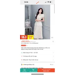 Đầm dáng dài hoạ tiết ren  phối tầng xinh xắn tôn dáng sang chảnh Màu trắng kem Hàng có sẵn giao ngay 1S1L Có đủ size