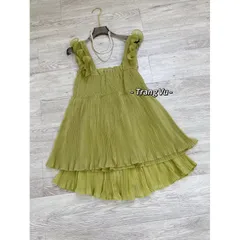 siêu dễ mặc hàng ngày lẫn đi chơi nè. Chất liệu vải mềm mại dc dập ly cực kỳ mềm mại. ngực chun và eo chun
