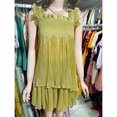 siêu dễ mặc hàng ngày lẫn đi chơi nè. Chất liệu vải mềm mại dc dập ly cực kỳ mềm mại. ngực chun và eo chun
