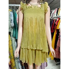 siêu dễ mặc hàng ngày lẫn đi chơi nè. Chất liệu vải mềm mại dc dập ly cực kỳ mềm mại. ngực chun và eo chun