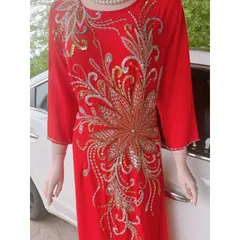 Áo daì 4 tà đính kết siêu đẹp Giá 490k ( quần 100k/ cái) Size 5XL Hàng có sẵn giao ngay
